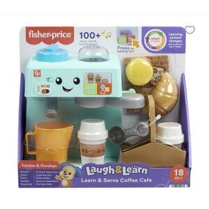 Fisher Price Laugh Learn Serve Coffee Cafe Barista Interactive Toy for Toddlers